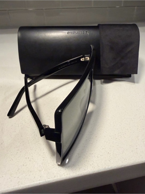 Saint Laurent Two-Tone Betty Sunglasses - Black/ Silver main image 6